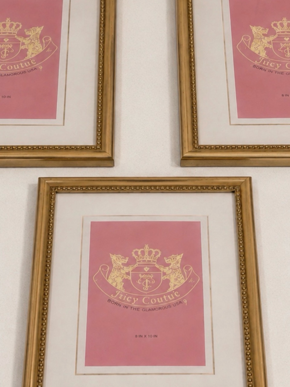 Juicy Couture Pink and Gold Decorative Wall Art - Juicy Couture